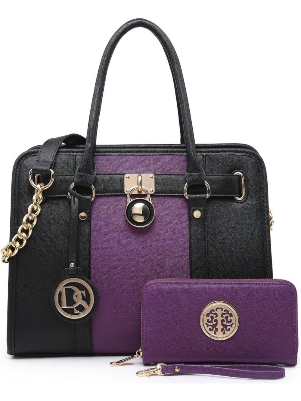 Chic Women's Satchel Handbag & Tote with Matching Wallet - Stylish Shoulder Bag